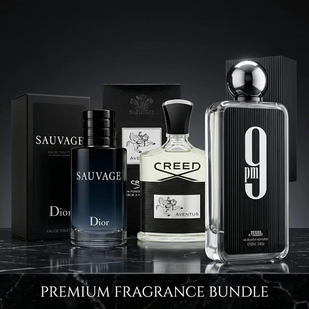 The Power Trio Set: Dior Sauvage, Creed Aventus & Afnan 9 PM | Men’s Luxury Perfume Bundle My store